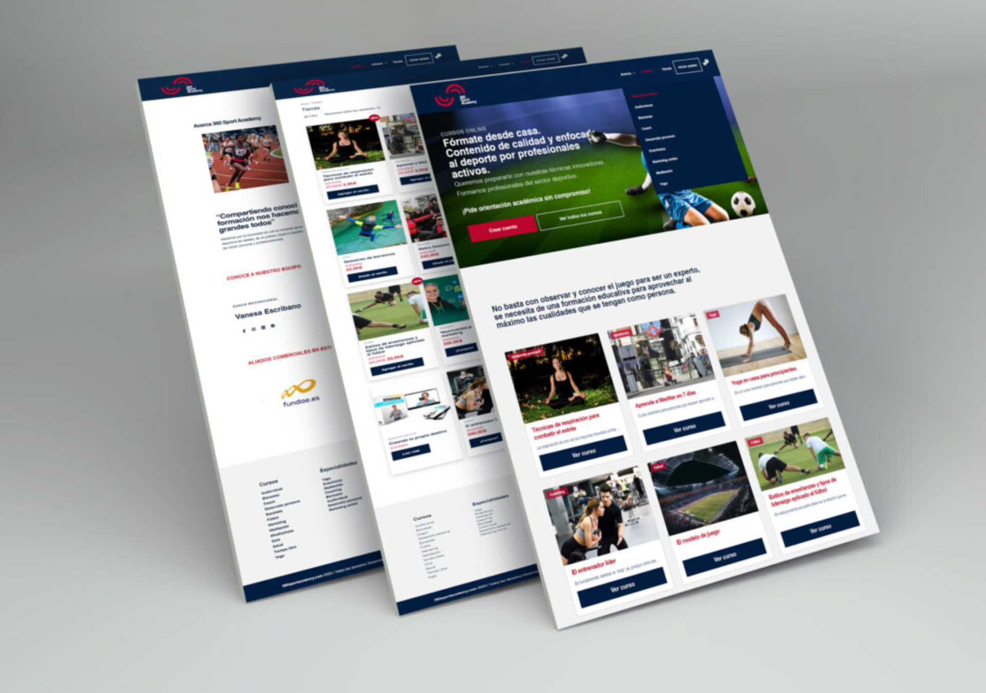 Web Mockup 360 sports